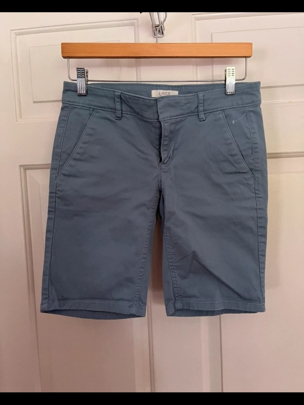 LOFT Women's Slate Blue Bermuda Shorts